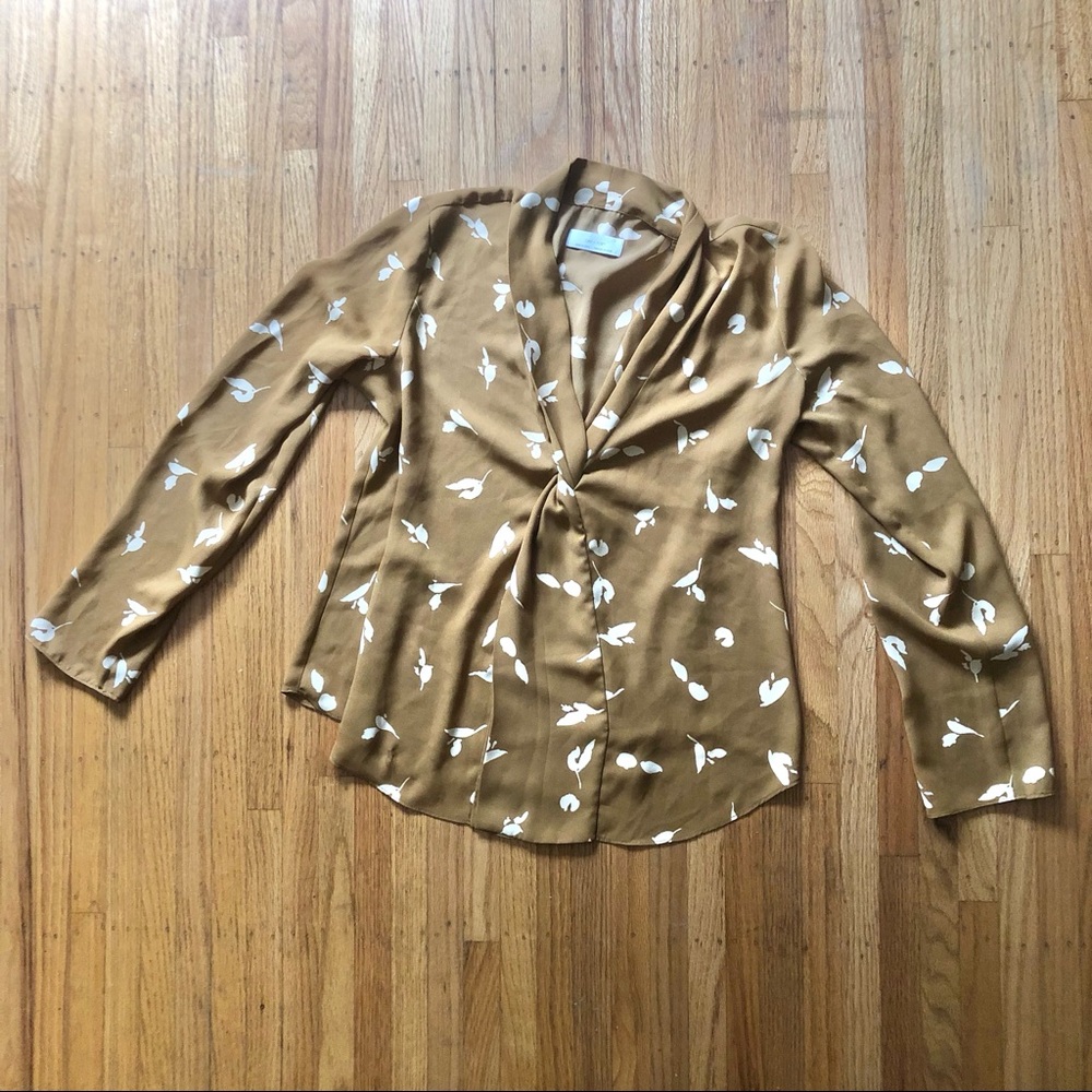 OAK + FORT flowy poly patterned blouse S